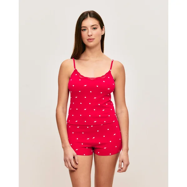 Caraco jersey motifs cœurs