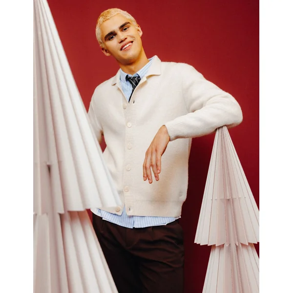 Cardigan col polo Naturel