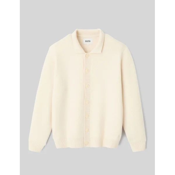 Cardigan col polo Naturel