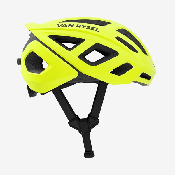 Casque velo route roadr 500 jaune fluo
