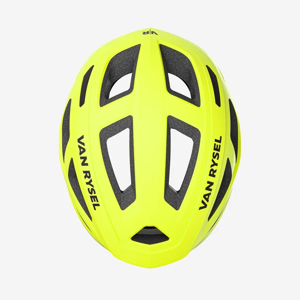 Casque velo route roadr 500 jaune fluo