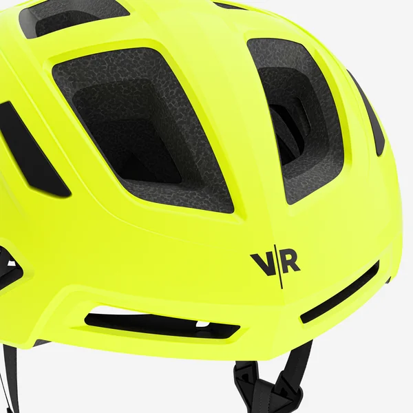 Casque velo route roadr 500 jaune fluo