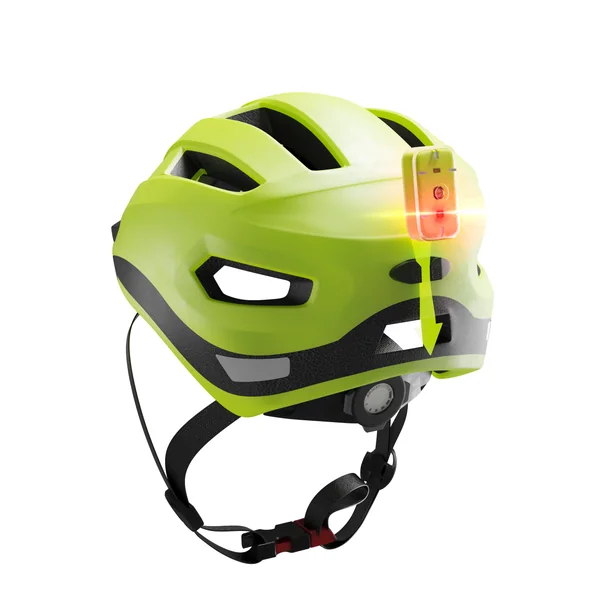 CASQUE VELO VILLE 500 JAUNE FLUO