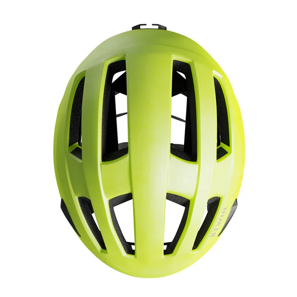 CASQUE VELO VILLE 500 JAUNE FLUO