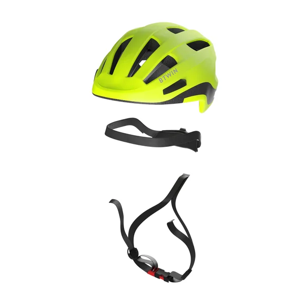 CASQUE VELO VILLE 500 JAUNE FLUO
