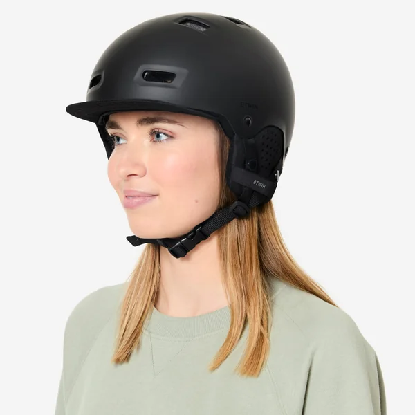 Casque vélo ville bol 500 noir