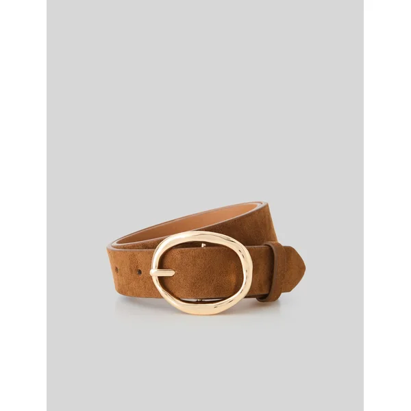 Ceinture boucle métallique Marron foncée