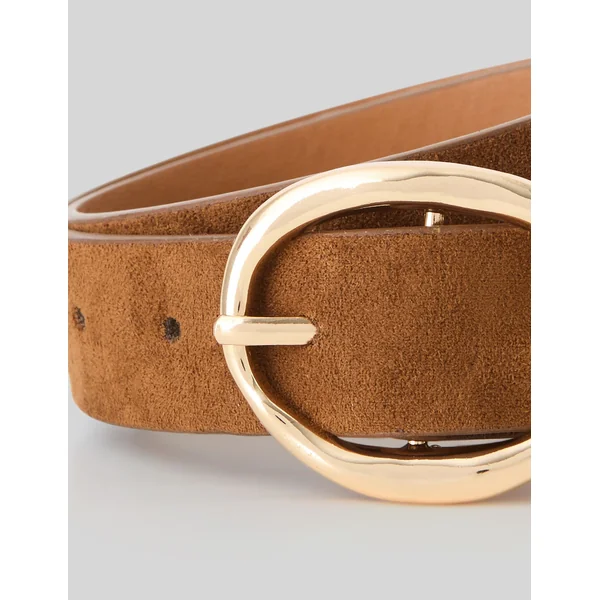 Ceinture boucle métallique Marron foncée