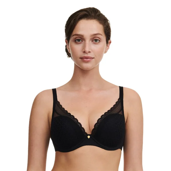 Chantelle - Soutien-gorge coque plongeante 38 (85) F Noir Norah Chic