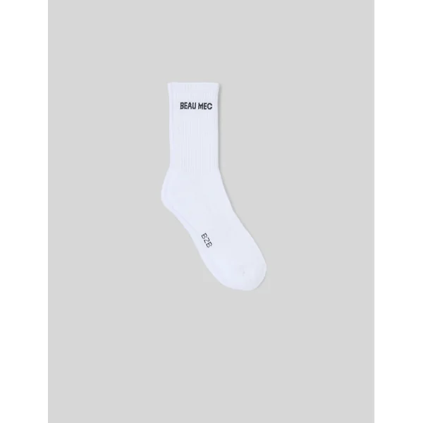 Chaussette unitaire wording Blanc