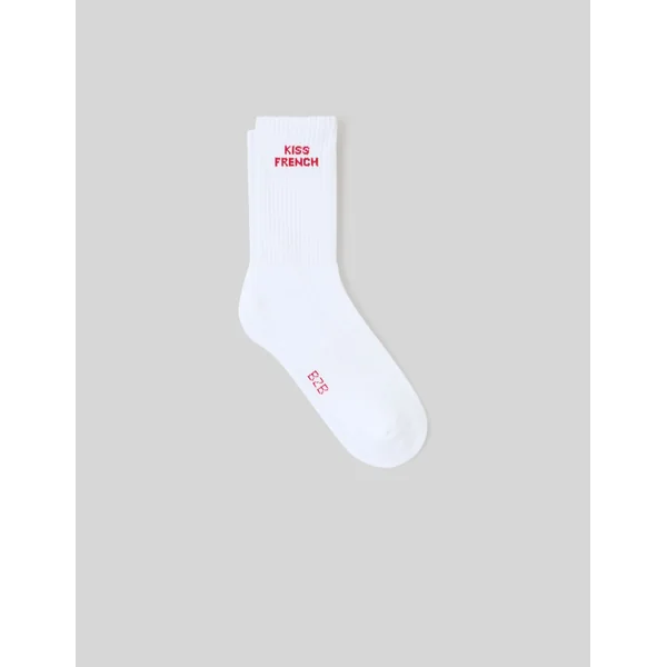 Chaussette unitaire wording Blanc