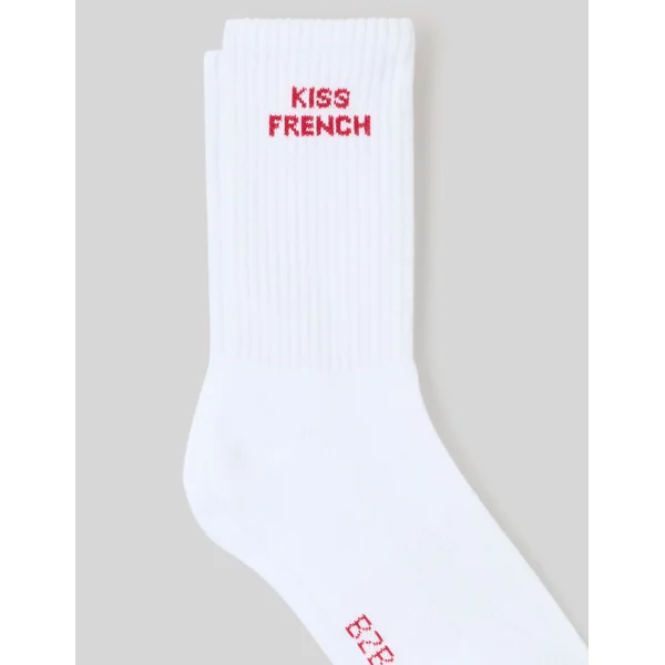 Chaussette unitaire wording Blanc