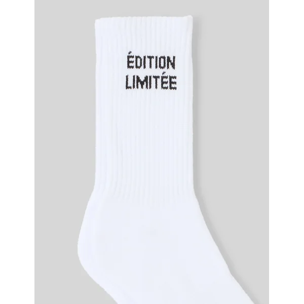 Chaussette unitaire wording Blanc
