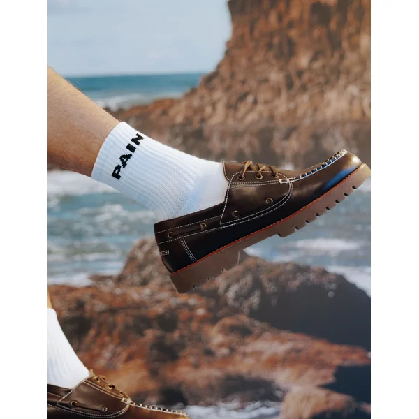 Chaussette unitaire wording Blanc