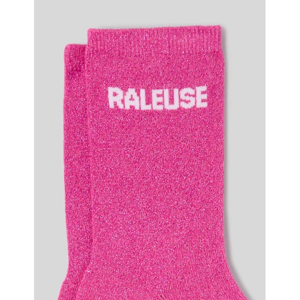 Chaussette unitaire wording lurex Fushia