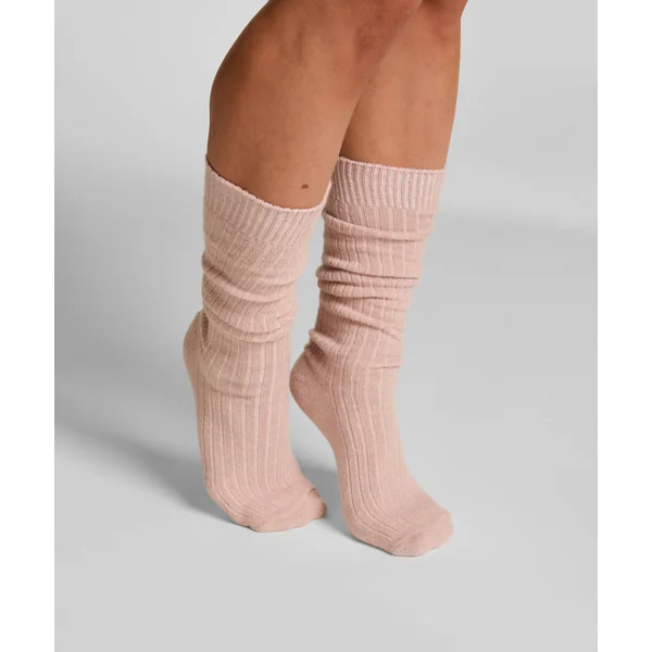Chaussettes avec Cachemire - Rose