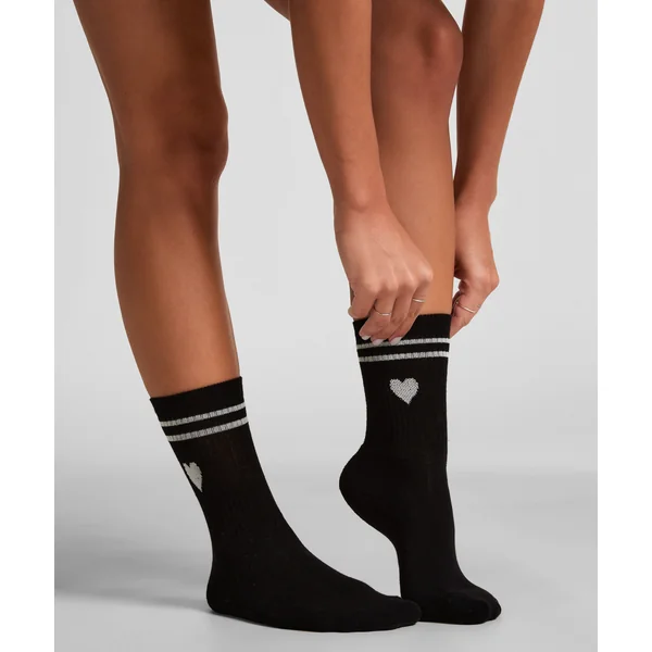 Chaussettes courtes en coton - Noir