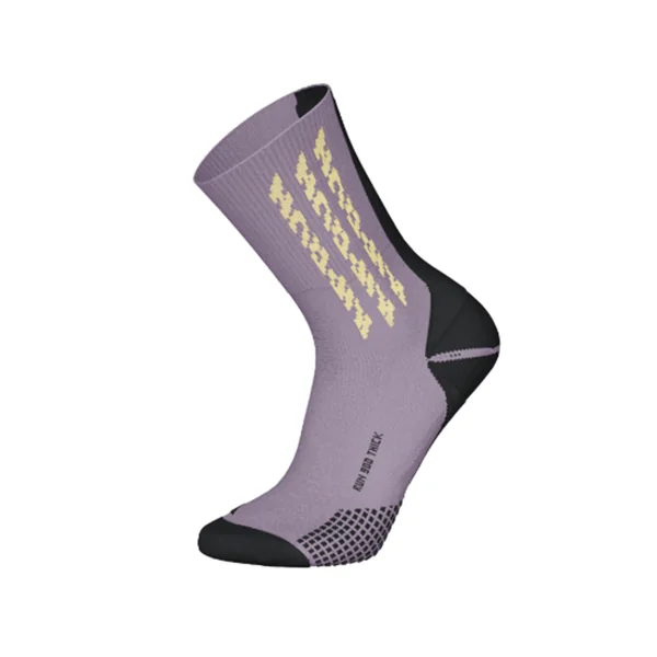 Chaussettes de running run900 epaisses mi-mollet violet