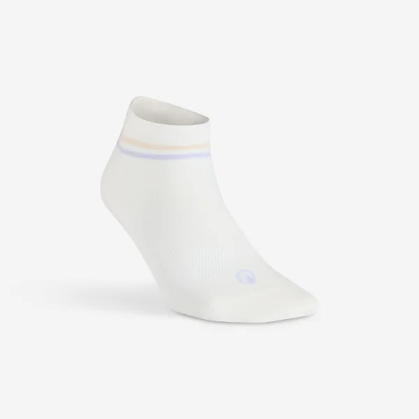 CHAUSSETTES DE SPORT ENFANT MI-HAUTES RS 160 BEIGE VIOLET EN LOT DE 3.