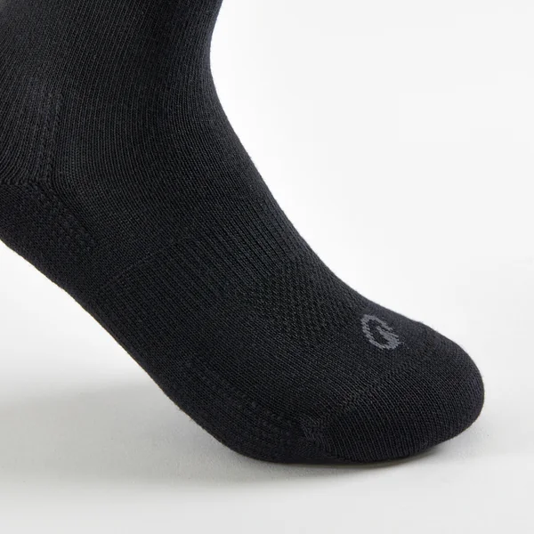 CHAUSSETTES DE SPORT HAUTES ENFANT RS 60 NOIR GRIS LOT DE 3.
