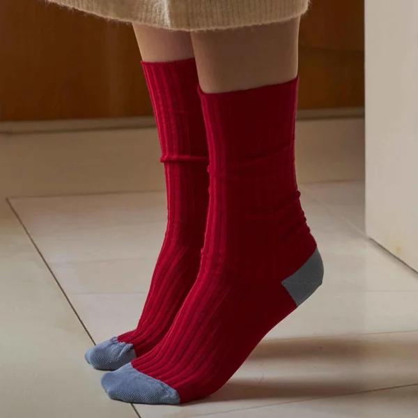 Chaussettes Yvette Cherry rouge 39/41 Maison Vivaraise