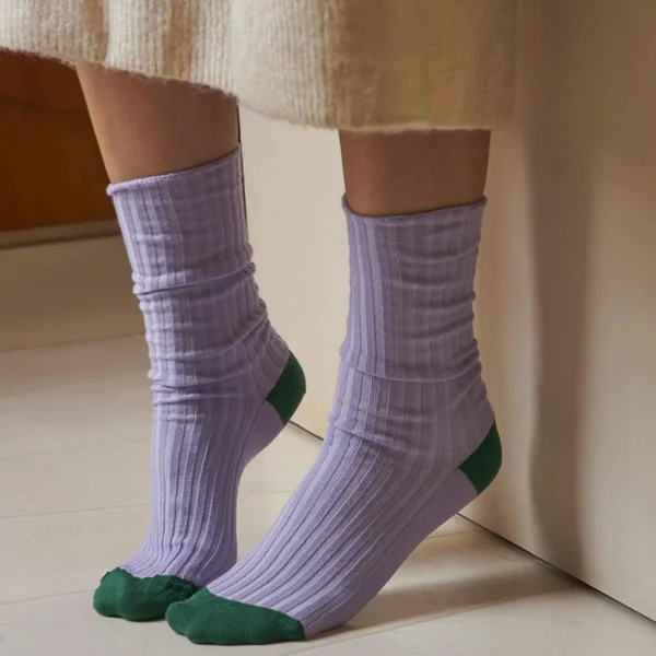 Chaussettes Yvette Lilas 36/38 Maison Vivaraise
