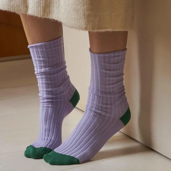 Chaussettes Yvette Lilas 42/45 Maison Vivaraise