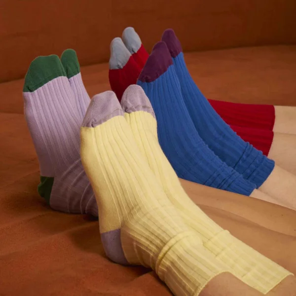 Chaussettes Yvette Mécano orange rougeâtre 42/45 Maison Vivaraise