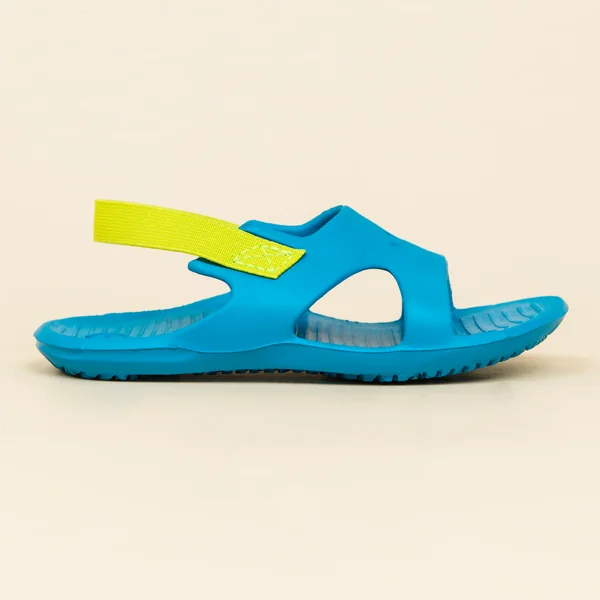 Chaussure sandale piscine enfant slap 100 basic bleu vert