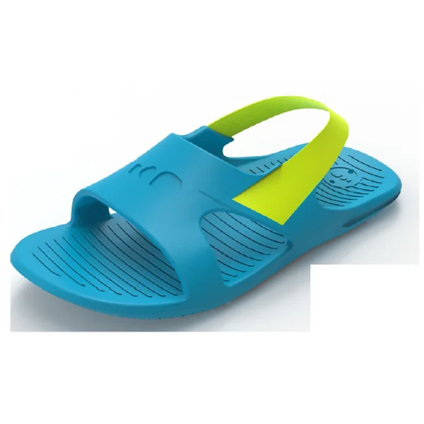 Chaussure sandale piscine enfant slap 100 basic bleu vert