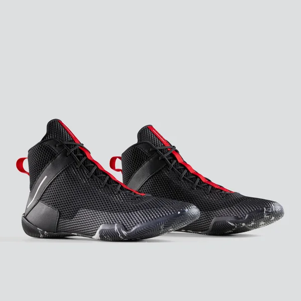 Chaussures de boxe anglaise légères et flexibles, noir
