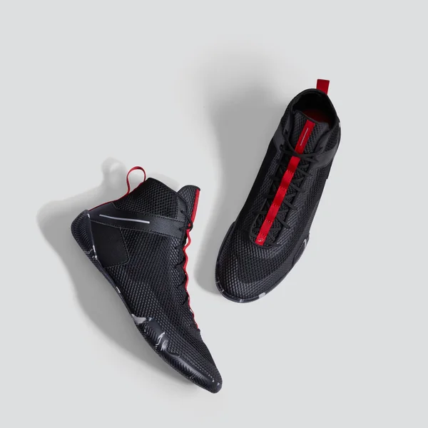 Chaussures de boxe anglaise légères et flexibles, noir