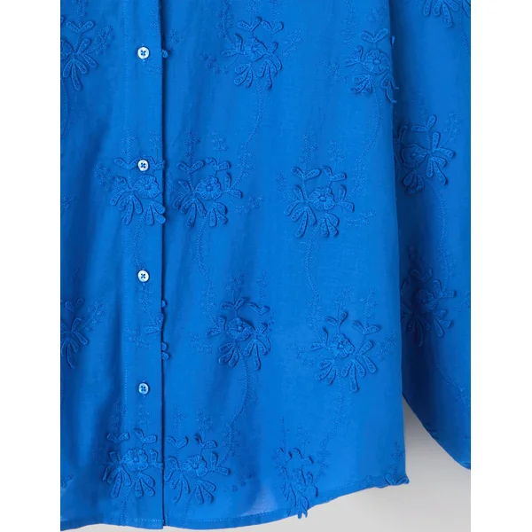 Chemise broderie 3D Bleu foncé