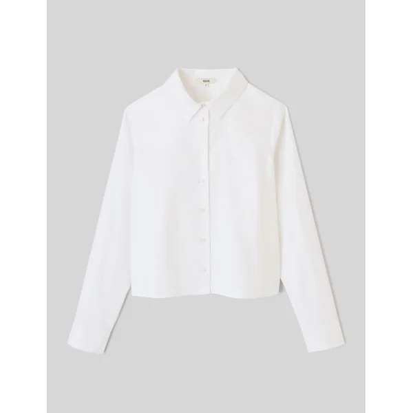 Chemise courte unie Blanc