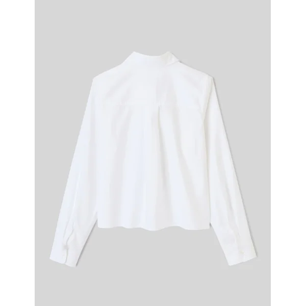 Chemise courte unie Blanc