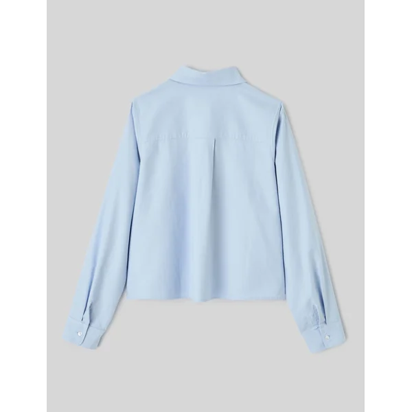 Chemise courte unie Bleu clair