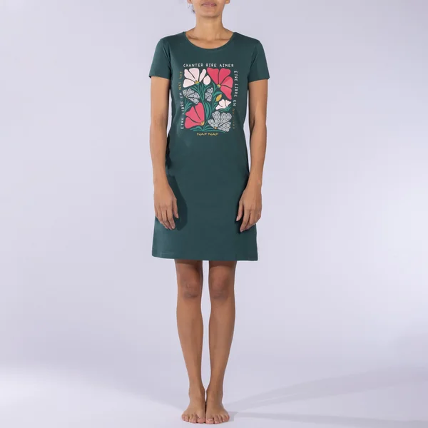 Chemise de nuit vert Naf Naf homewear
