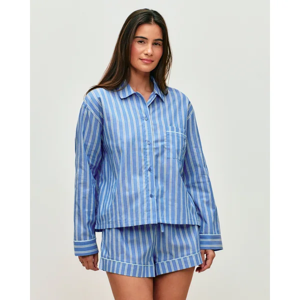 Chemise en coton à rayures
