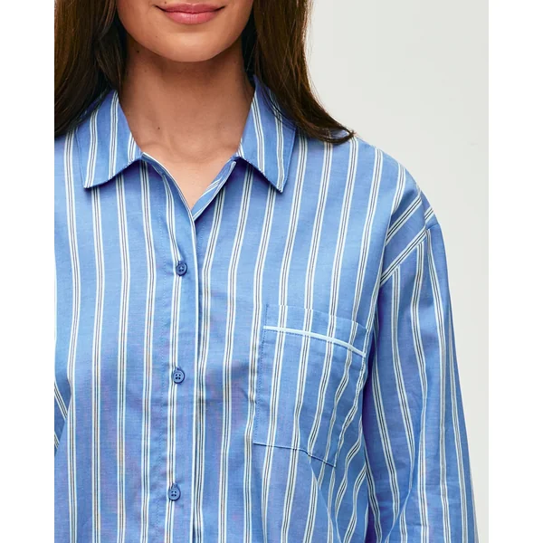 Chemise en coton à rayures