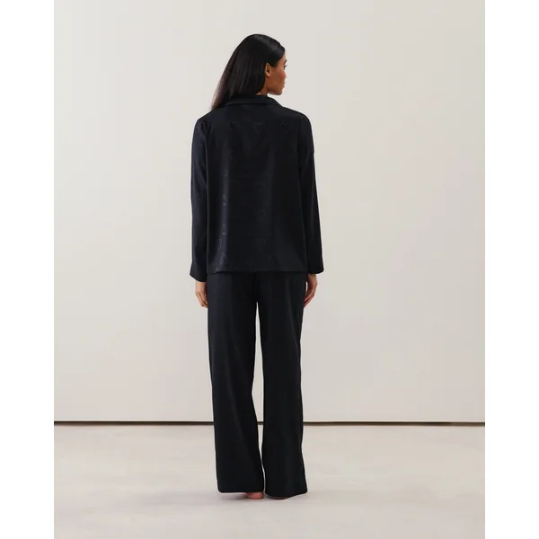 Chemise en satin à motifs