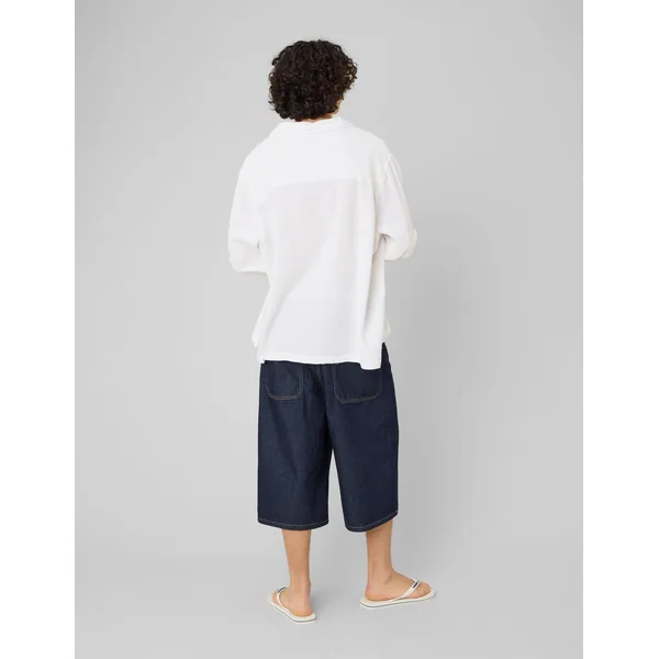 Chemise enfilée manches longues Blanc