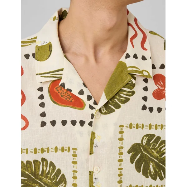 Chemise imprimée Blanc/ Ecru