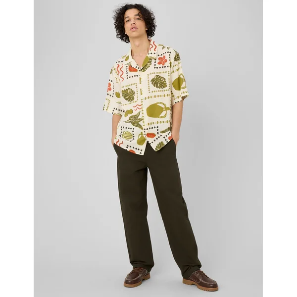 Chemise imprimée Blanc/ Ecru