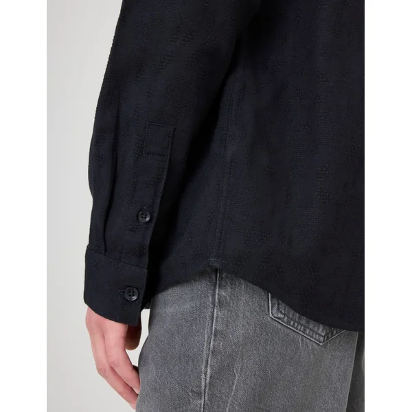 Chemise jacquard Noir