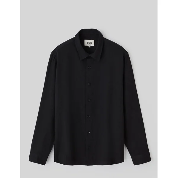 Chemise jacquard Noir