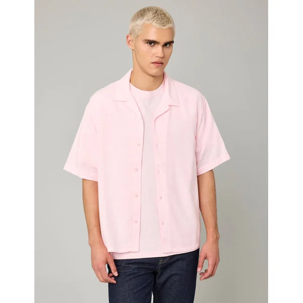 Chemise manches courtes rose Rose pâle