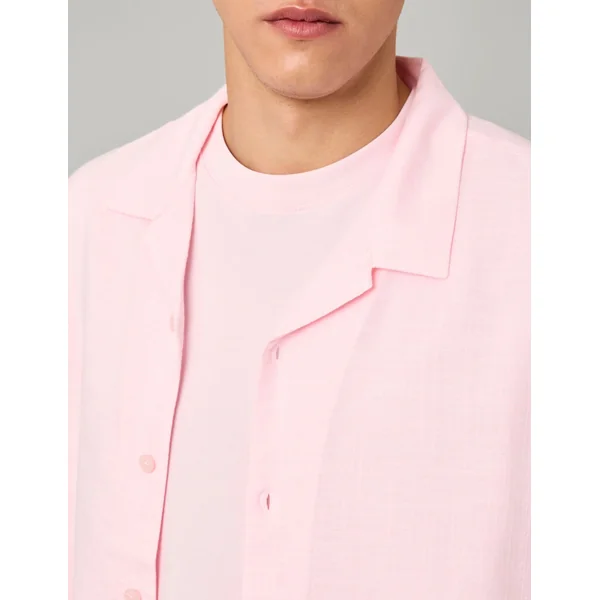 Chemise manches courtes rose Rose pâle