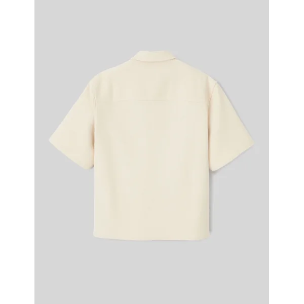 Chemise manches courtes texturée Naturel