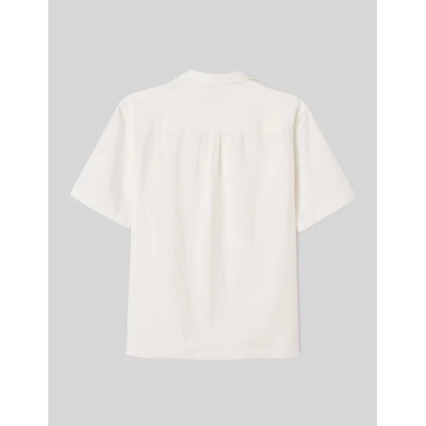 Chemise manches courtes unie Blanc écru