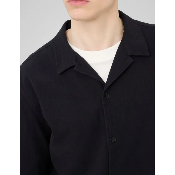 Chemise manches courtes unie Noir